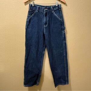 Women’s Small J. Galt 100% Cotton Blue Wide Leg Baggy Skater Skull Jeans